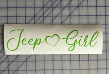 Load image into Gallery viewer, Jeep Girl Jeep decal lime green