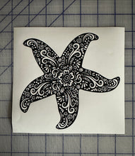 Load image into Gallery viewer, Starfish decal henna style