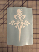 Load image into Gallery viewer, Skull Rose Sword Decal