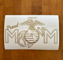 Load image into Gallery viewer, Proud MOM USMC car decal