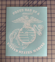 Load image into Gallery viewer, USMC EGA Proud Dad decal sticker