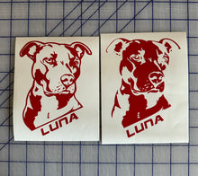 Load image into Gallery viewer, Pit bull Dog Decal Custom Vinyl Car Truck Window Sticker Personalize