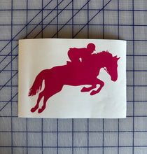 Load image into Gallery viewer, Jumper Horse car Decal Custom Vinyl car truck window Hunter Horse sticker