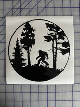 Load image into Gallery viewer, Sasquatch Decal Wildlife Scene Custom Vinyl Car Truck Window Big Foot sticker