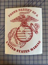 Load image into Gallery viewer, USMC EGA Proud Parent Car decal