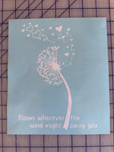 Load image into Gallery viewer, Bloom wherever the wind might carry you dandelion decal