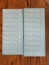 Load image into Gallery viewer, Latitude and Longitude Coordinates Customizable Decal car window vinyl sticker