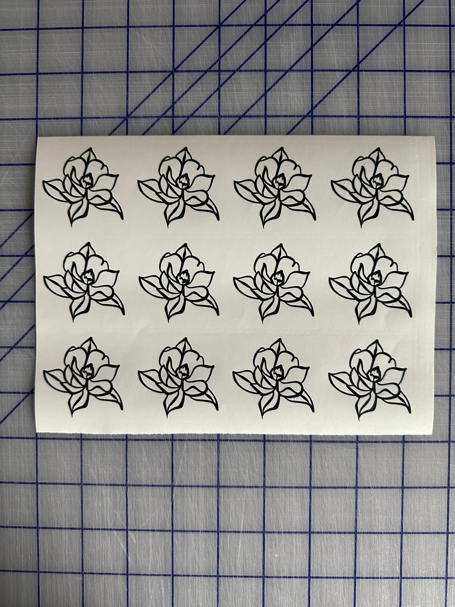 Magnolia Flower Mixer Decals Watercolor Floral Decals