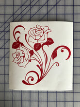 Load image into Gallery viewer, Rose Floral Decal Custom Vinyl car truck window laptop sticker
