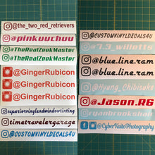 Load image into Gallery viewer, instagram name tag stickers