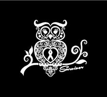 Load image into Gallery viewer, Owl Breast Cancer Survivor Decal Custom Vinyl car truck window Pink Ribbon sticker