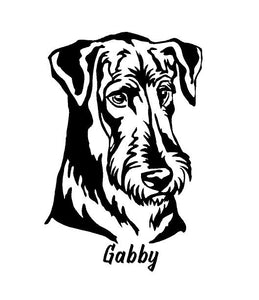 Airedale dog car decal