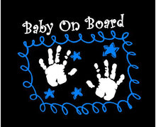 Load image into Gallery viewer, baby on board car decal blue