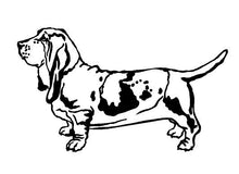 Load image into Gallery viewer, basset hound dog car window sticker