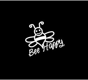 bee happy car decal