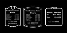Load image into Gallery viewer, Business hours storefront window door decal sticker
