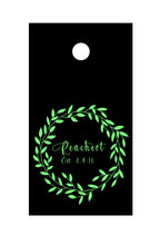 Load image into Gallery viewer, Custom Cornhole board wedding anniversay est date decals