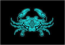Load image into Gallery viewer, crab decal intricate car truck window crab sticker