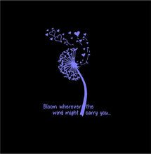 Load image into Gallery viewer, Dandelion Bloom Wherever the Wind Might Carry You custom Vinyl Laptop Decal sticker