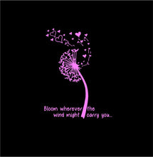 Load image into Gallery viewer, Dandelion Bloom Wherever the Wind Might Carry You custom Vinyl Laptop Decal sticker