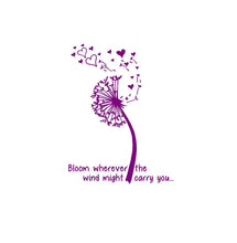 Load image into Gallery viewer, Dandelion Bloom Wherever the Wind Might Carry You custom Vinyl Laptop Decal sticker