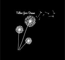 Load image into Gallery viewer, Dandelion Follow Your Dreams Custom Vinyl Decal Laptop Sticker
