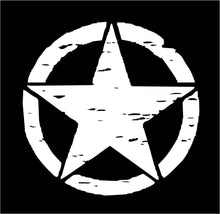 Load image into Gallery viewer, Distressed Star Circle decal Custom Vinyl Hood Roof Jeep Car Truck sticker