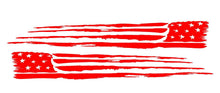 Load image into Gallery viewer, Distressed Tattered USA America Flag Decal Set of 2 Large Custom Vinyl Stickers