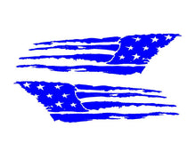 Load image into Gallery viewer, Distressed Tattered USA America Flag Decal Set of 2 Medium Custom Vinyl Stickers