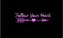 Load image into Gallery viewer, Follow Your Heart Boho Arrow Decal Custom Handdrawn laptop car truck window sticker