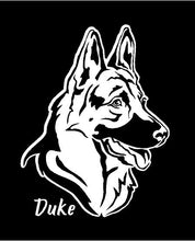 Load image into Gallery viewer, german shepherd decal car truck window customizable dog sticker