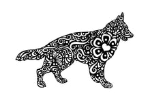 Load image into Gallery viewer, Henna German Shepherd Dog Decal