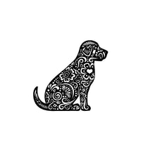 Load image into Gallery viewer, Henna Labrador Retriever Decal Lab Dog Fancy custom Vinyl car truck window laptop sticker