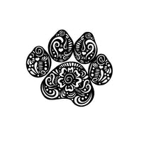 Load image into Gallery viewer, Henna Paw Print Dog Cat Animal Decal Fancy Custom Vinyl car truck window laptop sticker