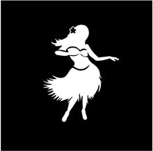 Load image into Gallery viewer, hawaiian hula girl decal car truck window laptop hawaii sticker
