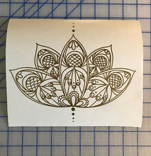Load image into Gallery viewer, Lotus Flower Decal Intricate custom Vinyl car truck laptop boho sticker