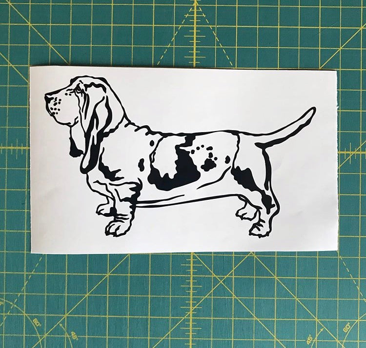 Basset hound best sale car decal