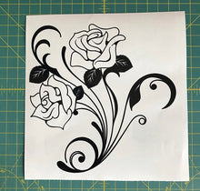 Load image into Gallery viewer, Rose Floral Decal Custom Vinyl car truck window laptop sticker