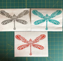 Load image into Gallery viewer, Intricate Dragonfly Decal Custom Vinyl car truck window Sticker