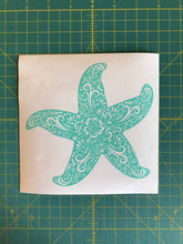 Load image into Gallery viewer, Starfish Henna style Decal Custom Vinyl car truck window sticker