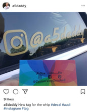 Load image into Gallery viewer, instagram name decal review