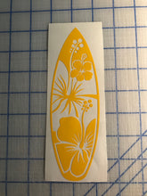Load image into Gallery viewer, surfboard hibiscus decal car truck window sticker