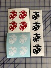 Load image into Gallery viewer, USMC EGA Mini Decals Set of 10 Custom Vinyl car truck window US Marine Military Sticker