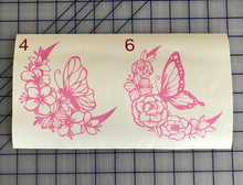Load image into Gallery viewer, Butterfly floral crescent moon stickers