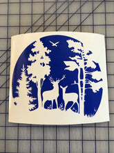 Load image into Gallery viewer, deer wildlife scene truck car window decal