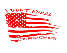 Load image into Gallery viewer, i stand for our fallen heroes car decal