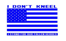 Load image into Gallery viewer, I stand for our fallen heroes flag decal