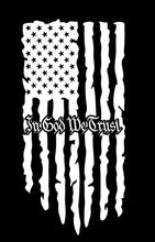 Load image into Gallery viewer, In God We Trust Distressed Flag tailgate decal