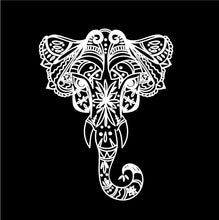 Load image into Gallery viewer, Intricate Elephant Decal Custom Vinyl car truck window laptop sticker