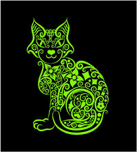 Load image into Gallery viewer, Intricate Cat Decal Custom Vinyl car truck window kitten sticker